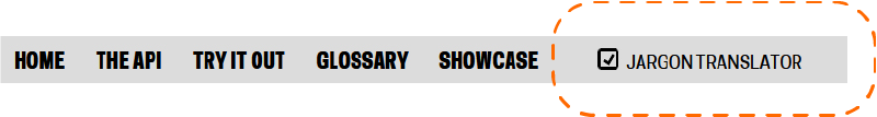 showing position of Jargon Translator in the menu bar